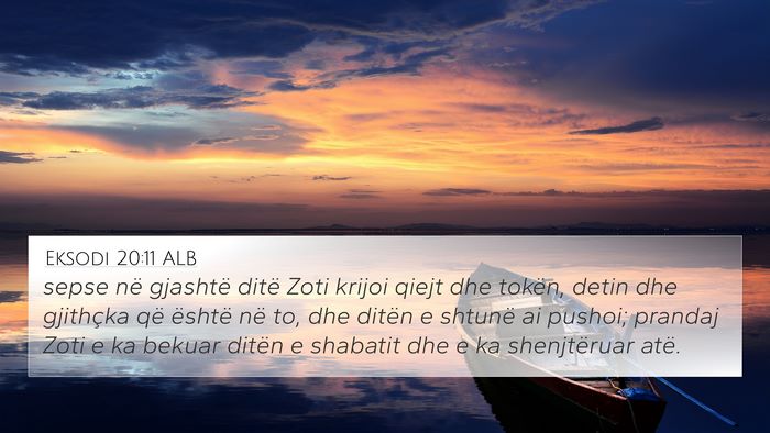 Eksodi 20:11 ALB Bible Verse Image