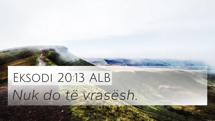 Eksodi 20:13 ALB Bible Verse Image
