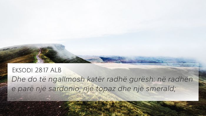 Eksodi 28:17 ALB Bible Verse Image