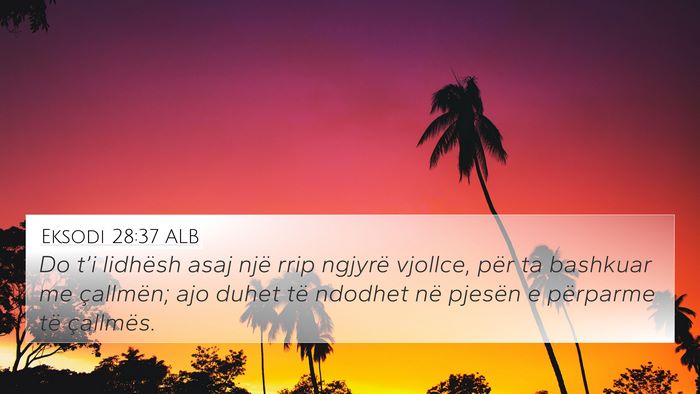 Eksodi 28:37 ALB Bible Verse Image