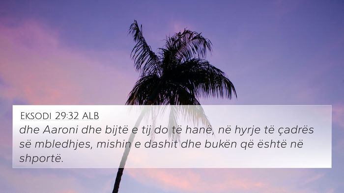 Eksodi 29:32 ALB Bible Verse Image