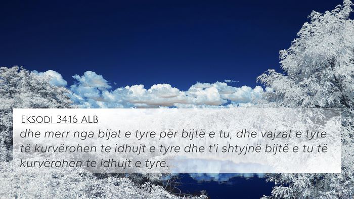 Eksodi 34:16 ALB Bible Verse Image