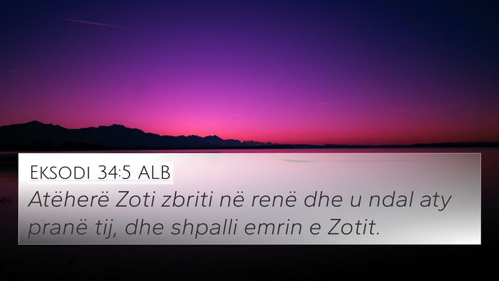 Eksodi 34:5 ALB Bible Verse Image
