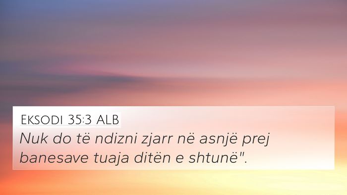 Eksodi 35:3 ALB Bible Verse Image
