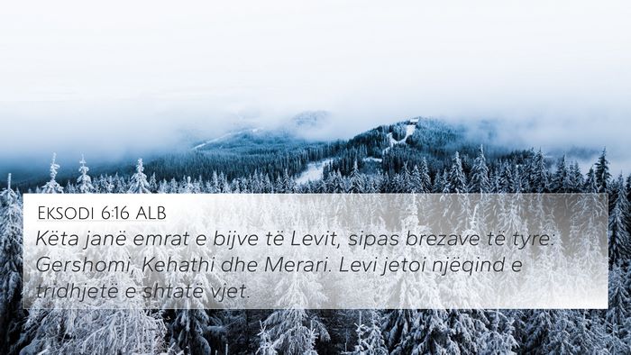 Eksodi 6:16 ALB Bible Verse Image