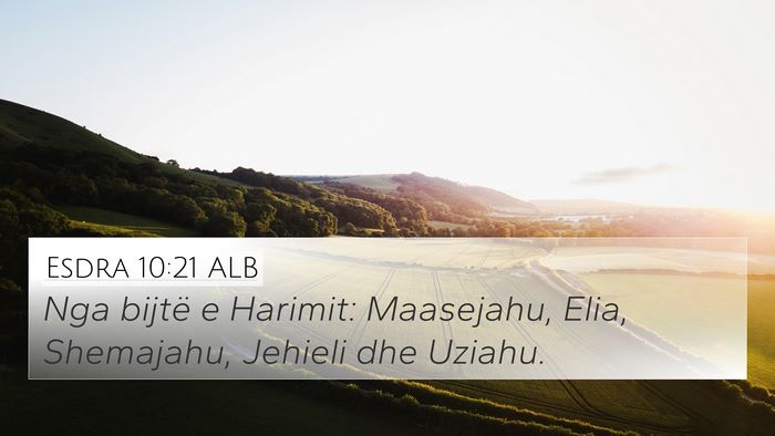 Esdra 10:21 ALB Bible Verse Image