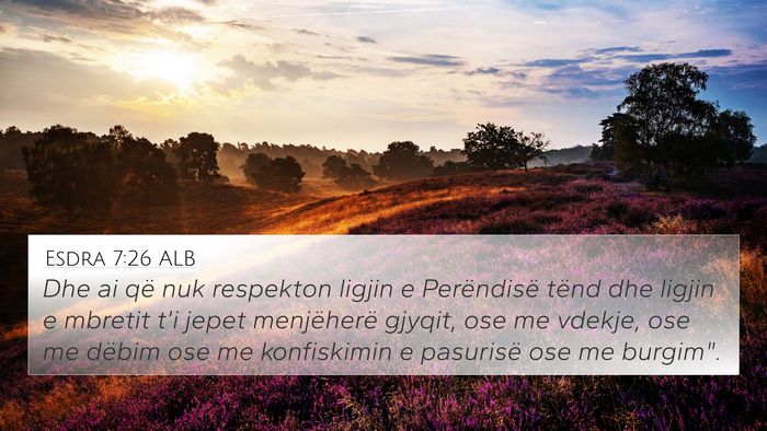 Esdra 7:26 ALB Bible Verse Image