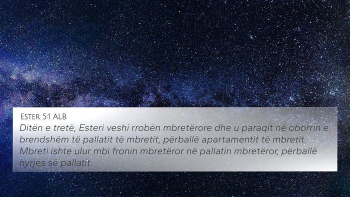 Ester 5:1 ALB Bible Verse Image