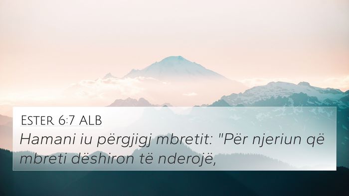 Ester 6:7 ALB 4K Wallpaper - Hamani iu përgjigj mbretit: 