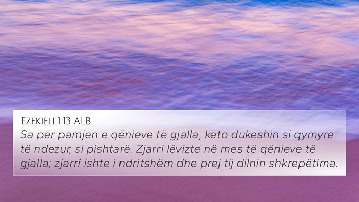 Ezekieli 1:13 ALB Bible Verse Image