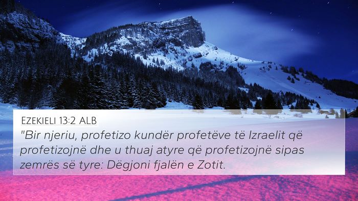 Ezekieli 13:2 ALB Bible Verse Image