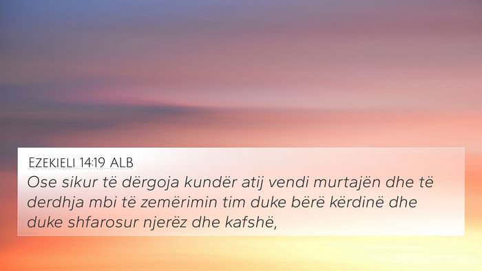 Ezekieli 14:19 ALB Bible Verse Image