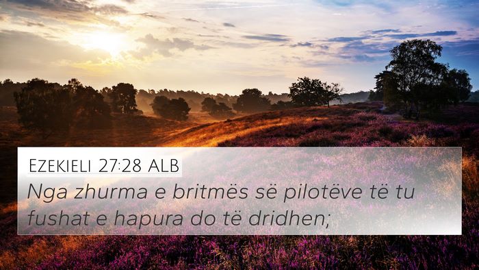 Ezekieli 27:28 ALB Bible Verse Image