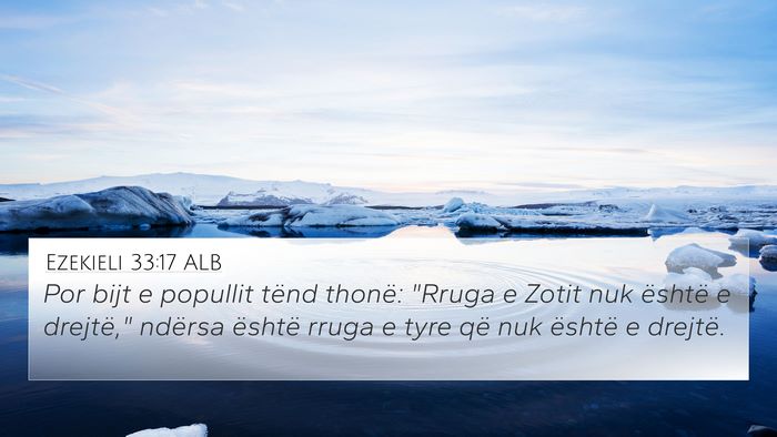 Ezekieli 33:17 ALB Bible Verse Image