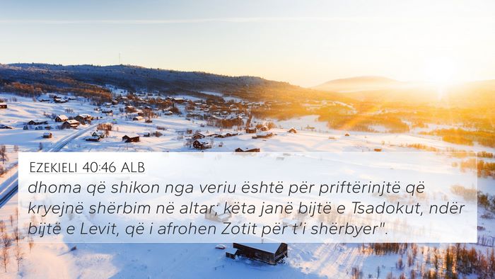 Ezekieli 40:46 ALB Bible Verse Image