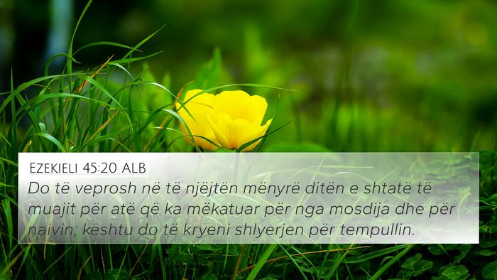 Ezekieli 45:20 ALB Bible Verse Image