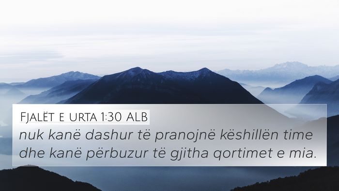 Fjalët e urta 1:30 ALB Bible Verse Image