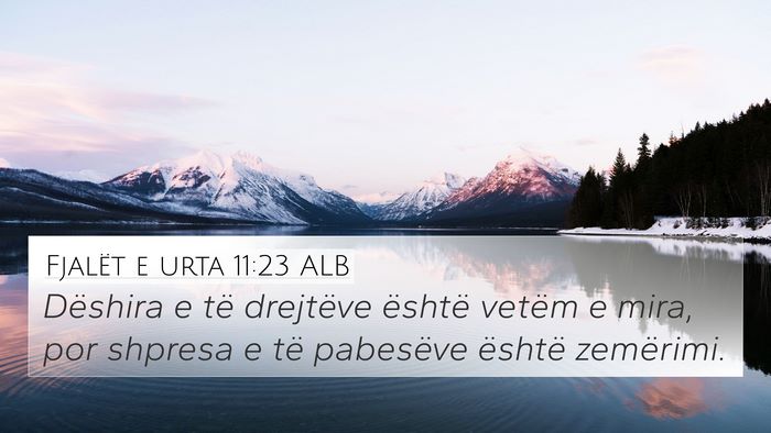 Fjalët e urta 11:23 ALB Bible Verse Image
