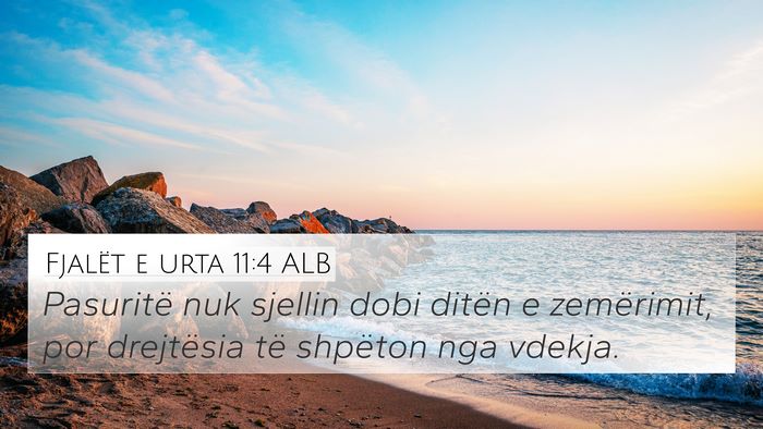 Fjalët e urta 11:4 ALB Bible Verse Image