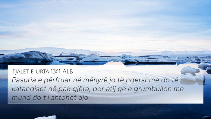 Fjalët e urta 13:11 ALB Bible Verse Image