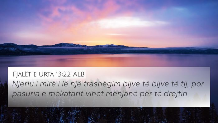 Fjalët e urta 13:22 ALB Bible Verse Image