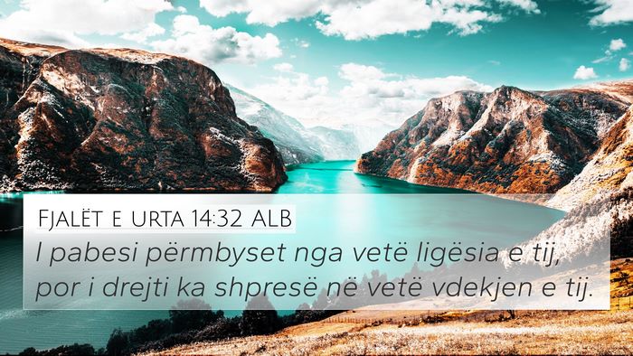 Fjalët e urta 14:32 ALB Bible Verse Image