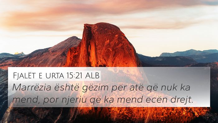 Fjalët e urta 15:21 ALB Bible Verse Image
