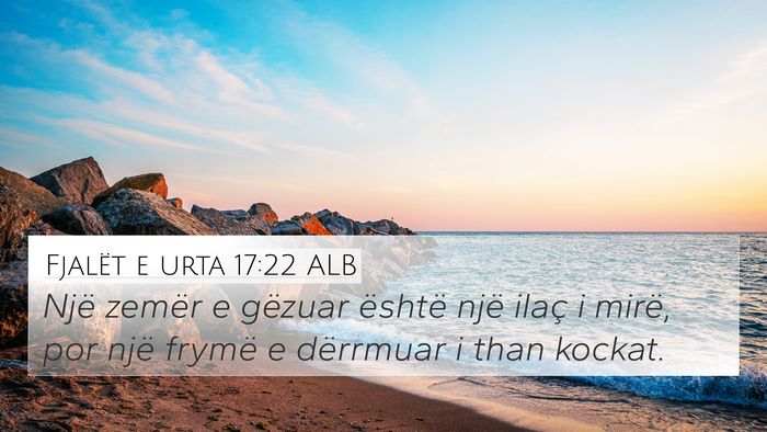 Fjalët e urta 17:22 ALB Bible Verse Image