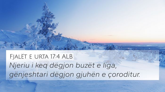 Fjalët e urta 17:4 ALB Bible Verse Image