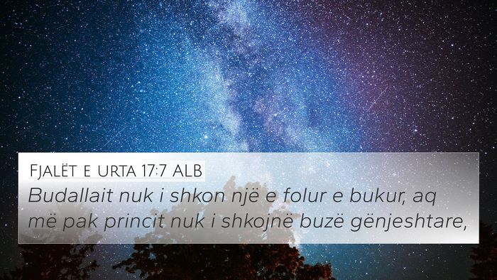 Fjalët e urta 17:7 ALB Bible Verse Image