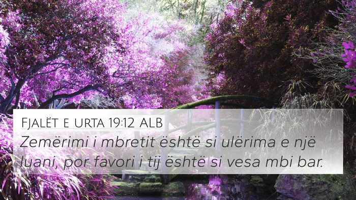 Fjalët e urta 19:12 ALB Bible Verse Image