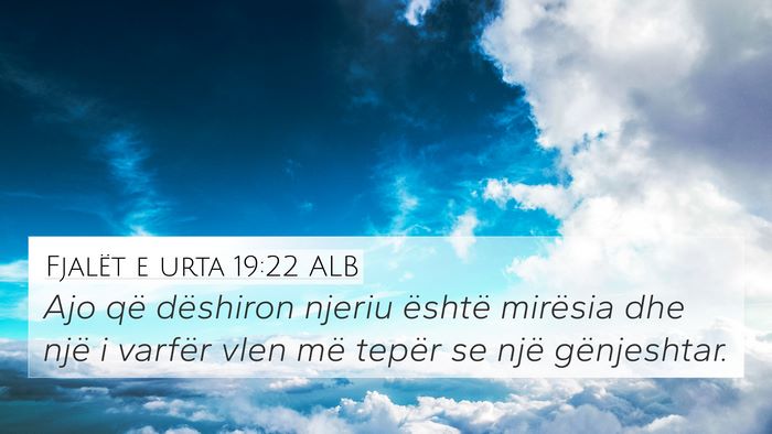 Fjalët e urta 19:22 ALB Bible Verse Image