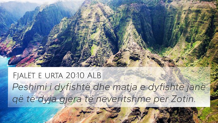 Fjalët e urta 20:10 ALB Bible Verse Image