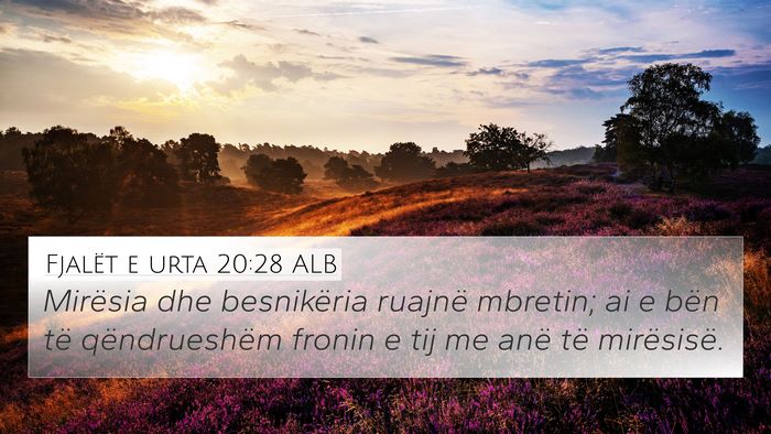Fjalët e urta 20:28 ALB Bible Verse Image