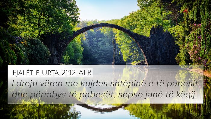 Fjalët e urta 21:12 ALB Bible Verse Image