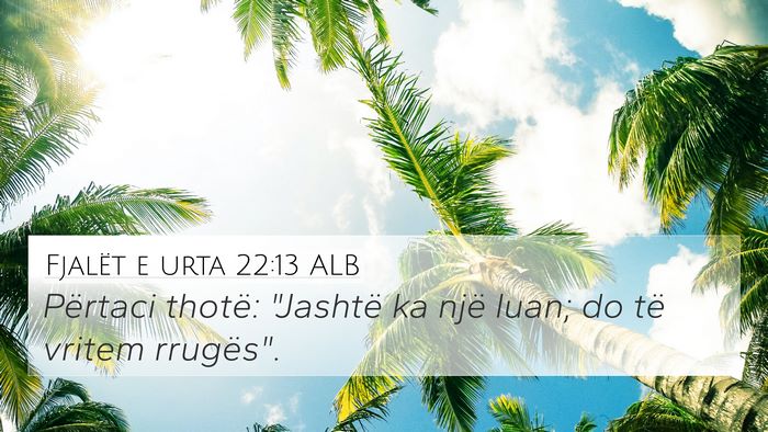 Fjalët e urta 22:13 ALB Bible Verse Image