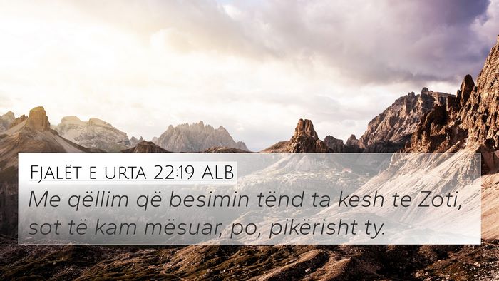Fjalët e urta 22:19 ALB Bible Verse Image