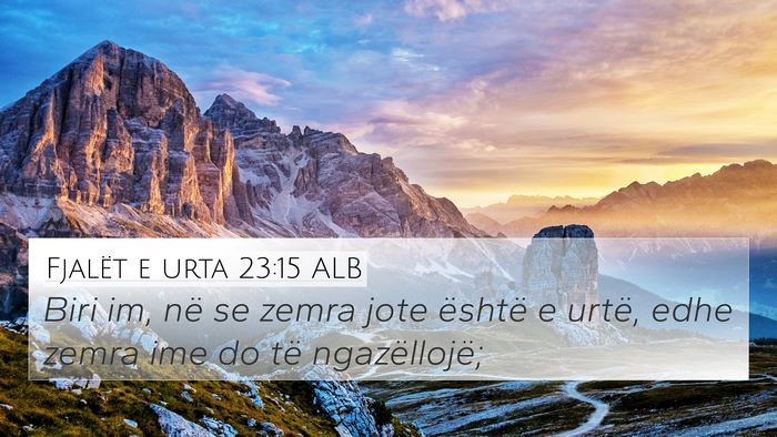 Fjalët e urta 23:15 ALB Bible Verse Image