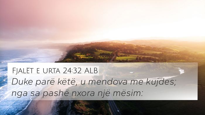 Fjalët e urta 24:32 ALB Bible Verse Image