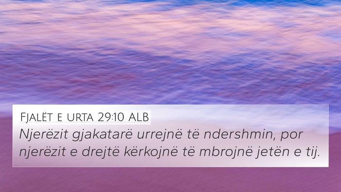 Fjalët e urta 29:10 ALB Bible Verse Image