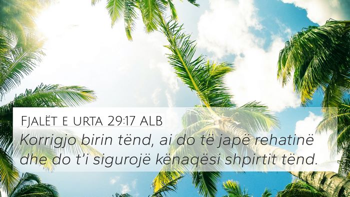 Fjalët e urta 29:17 ALB Bible Verse Image