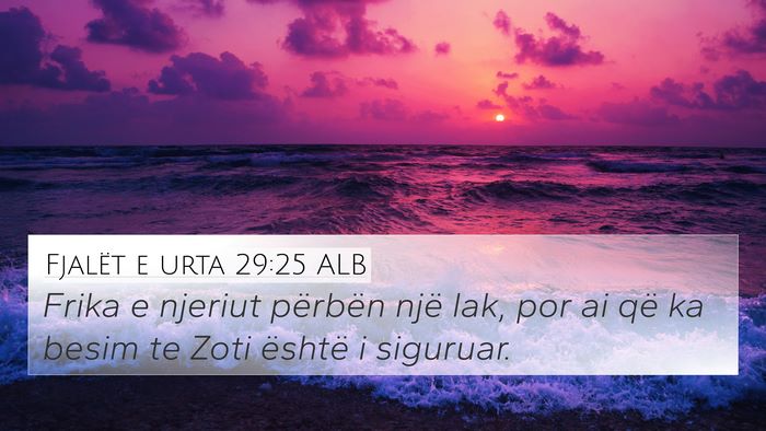 Fjalët e urta 29:25 ALB Bible Verse Image