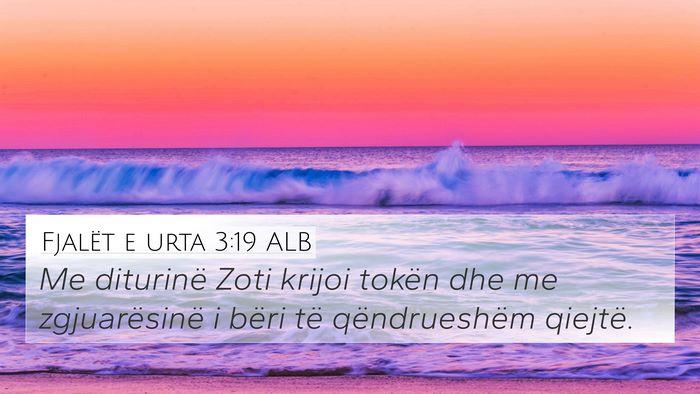 Fjalët e urta 3:19 ALB Bible Verse Image