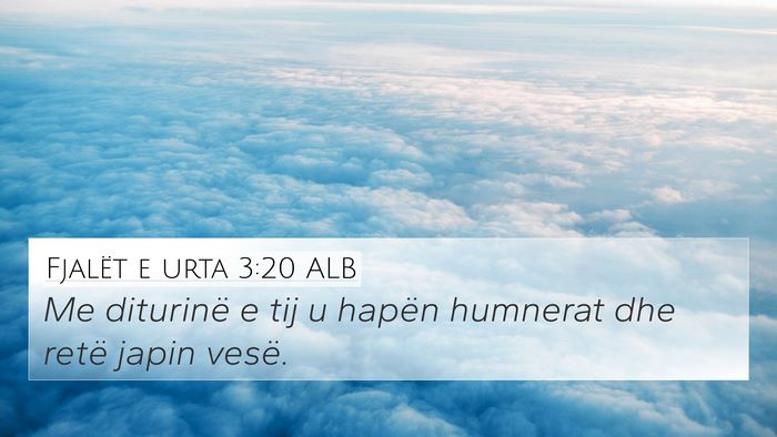 Fjalët e urta 3:20 ALB Bible Verse Image
