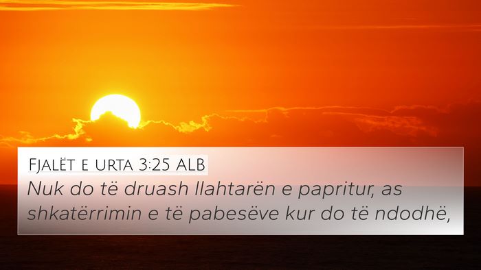 Fjalët e urta 3:25 ALB Bible Verse Image