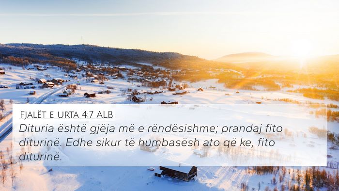 Fjalët e urta 4:7 ALB Bible Verse Image