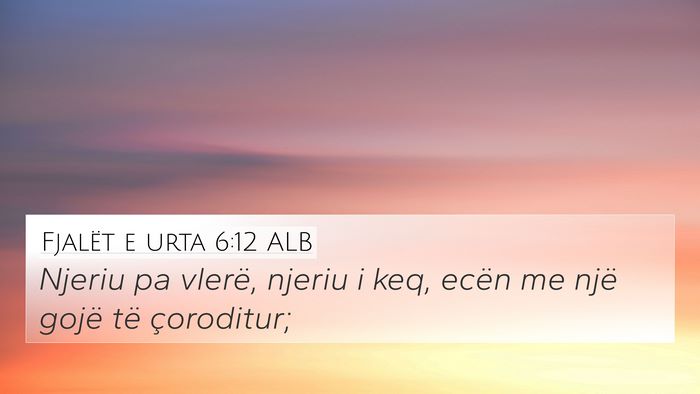 Fjalët e urta 6:12 ALB Bible Verse Image