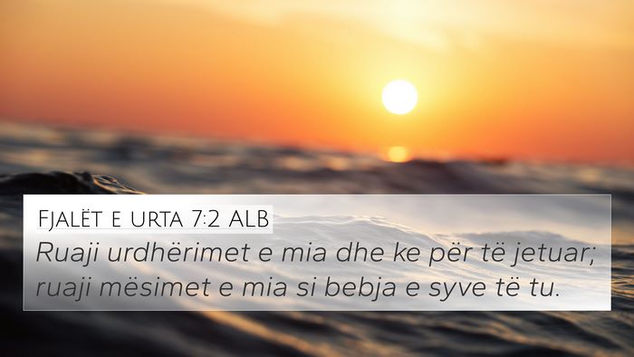 Fjalët e urta 7:2 ALB Bible Verse Image