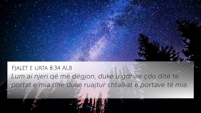Fjalët e urta 8:34 ALB Bible Verse Image