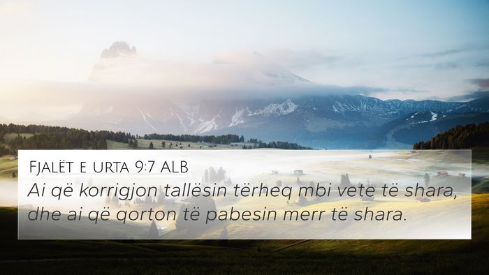 Fjalët e urta 9:7 ALB Bible Verse Image